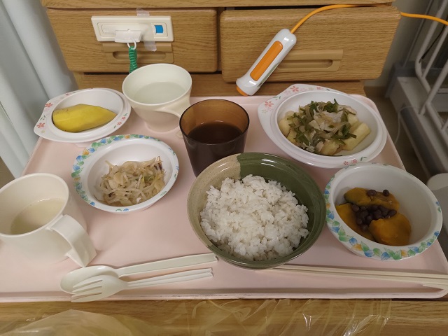 夕食。こちらは全部食べた。